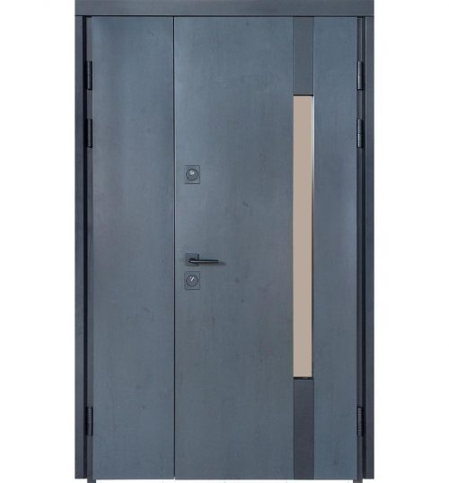 Metāla durvis TERMO HOUSE 705/431 (1200mm) Tumšs Antracīts/Antracīts pelēks